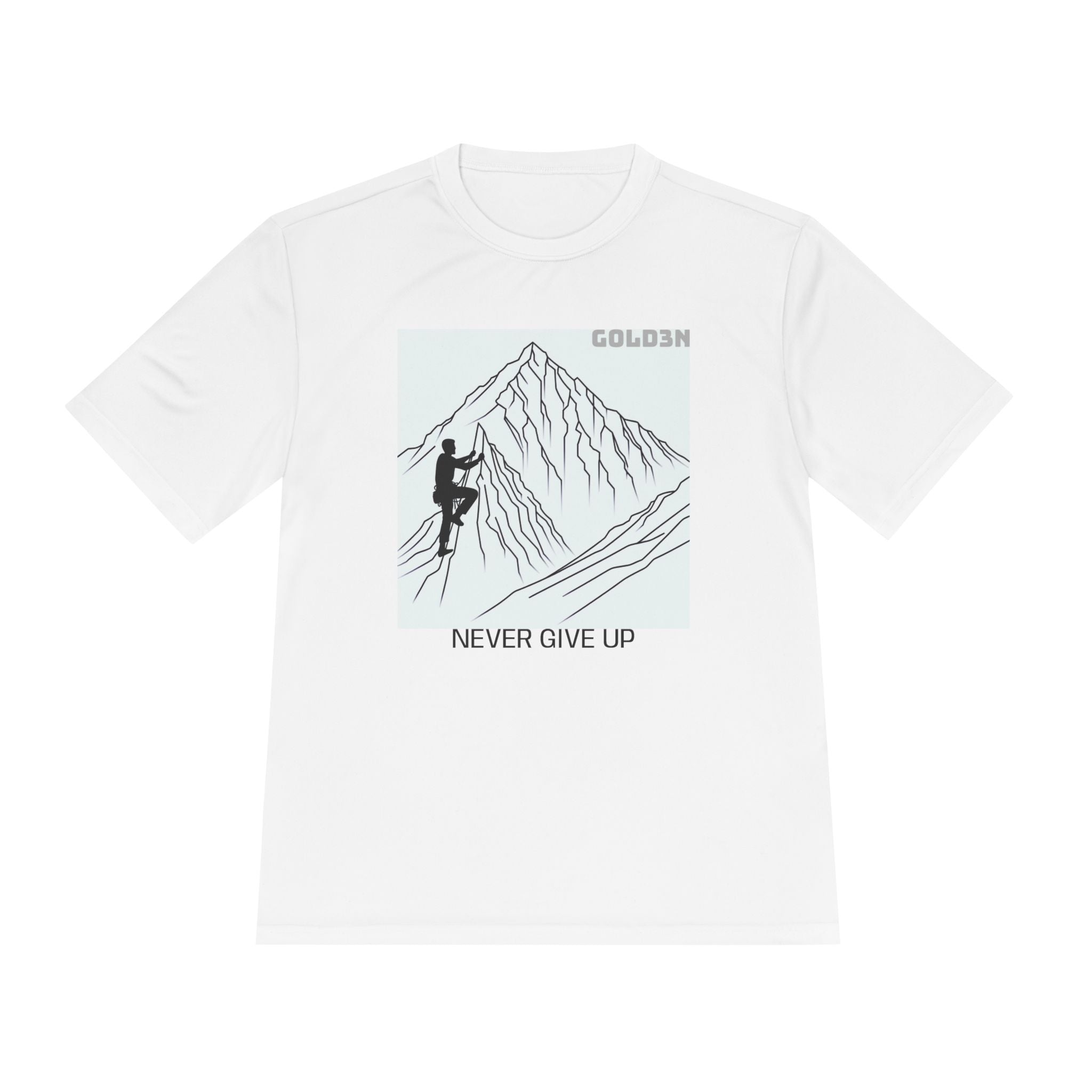 Never give up - tee